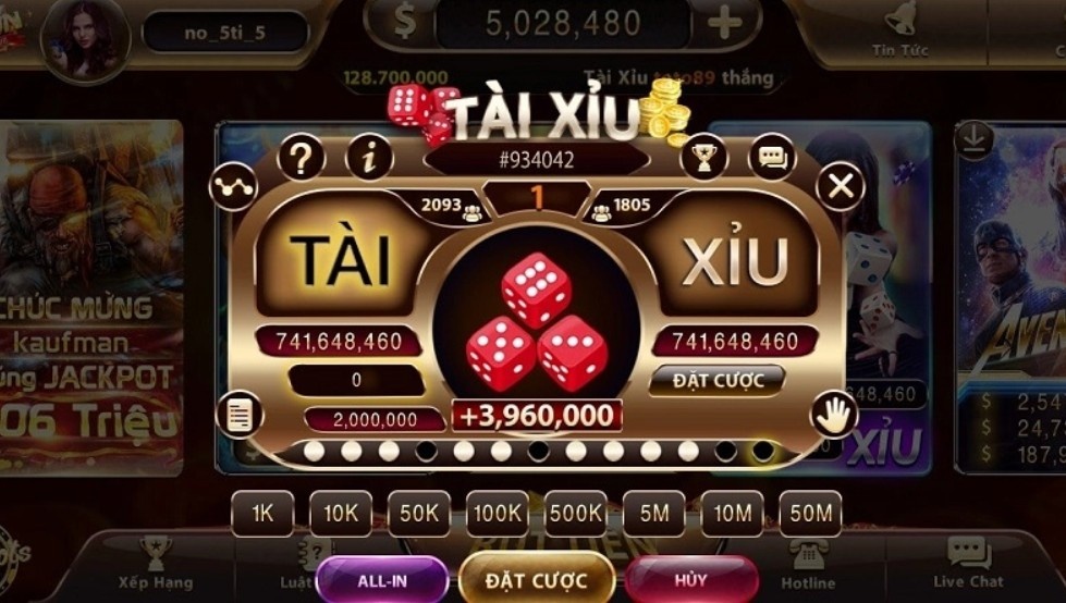 Các cửa cược tài xỉu chuẩn nhất
